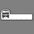 6" Ruler W/ School Bus (Front View)